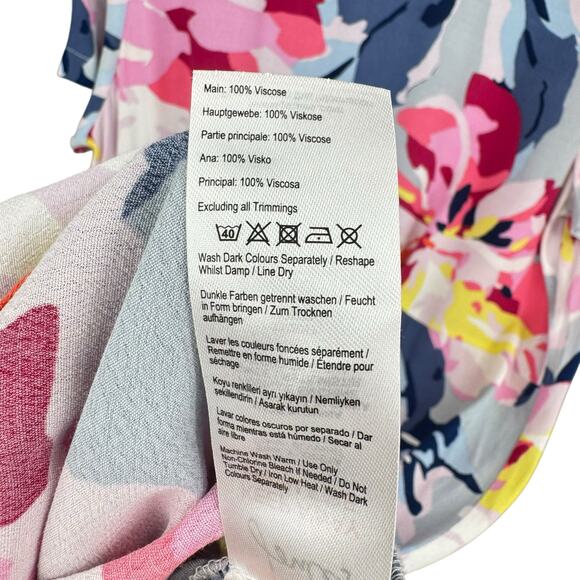 Joules Krista Bold Colorful Floral Print Knee Length Spring Summer Shift Dress - Picture 12 of 12